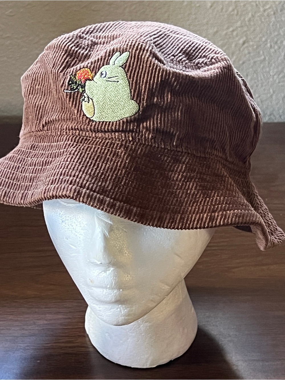 My Neighbor Totoro Brown Corduroy Bucket Hat - One Size